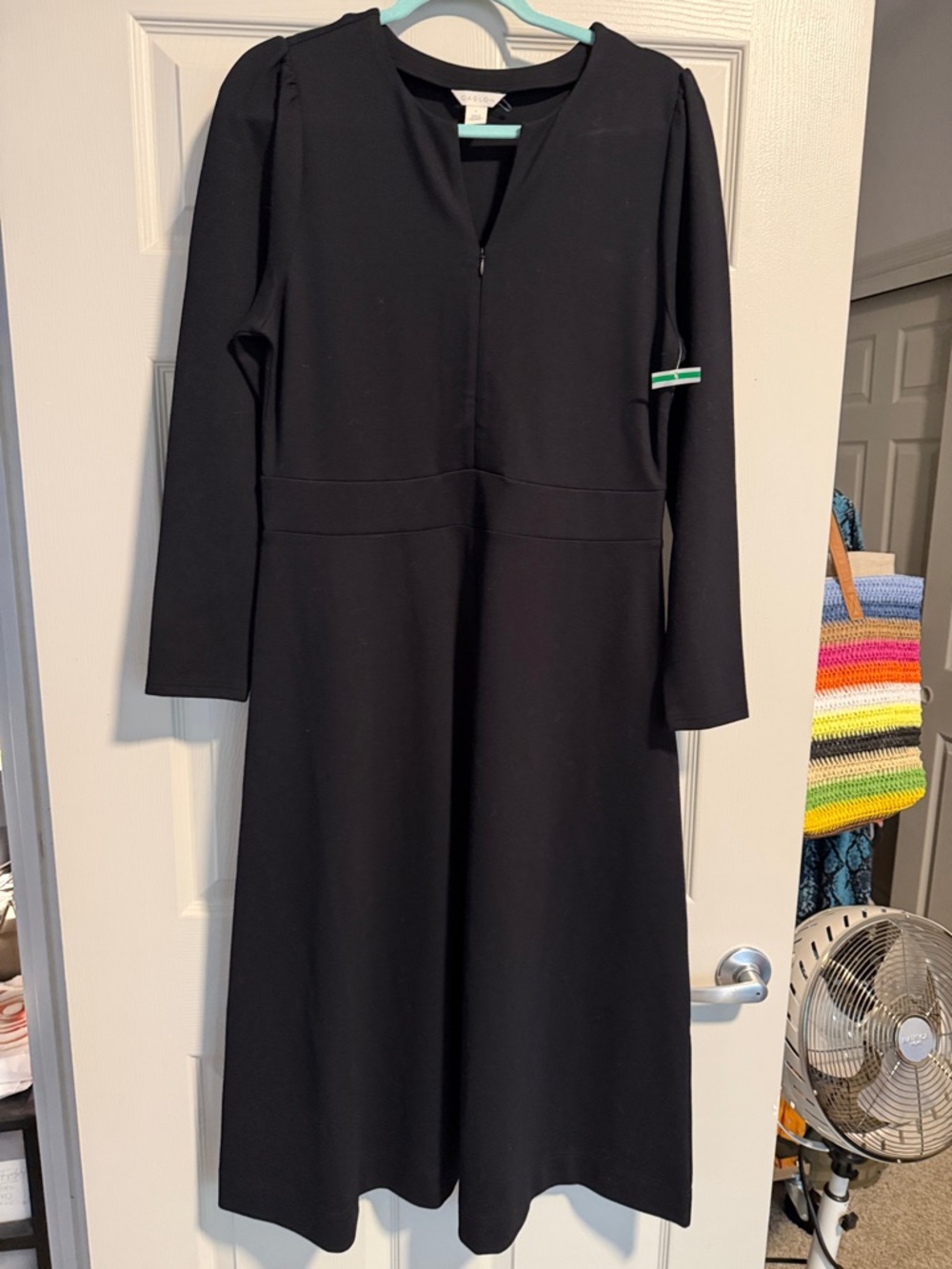 Caslon Black Long Sleeve Midi Dress